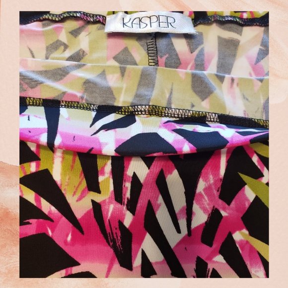 NWT Kasper Avocado Multi Print Midi Skirt - Picture 4 of 4